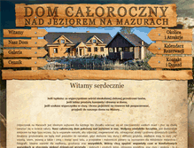 Tablet Screenshot of domnadjeziorem.mazury.pl